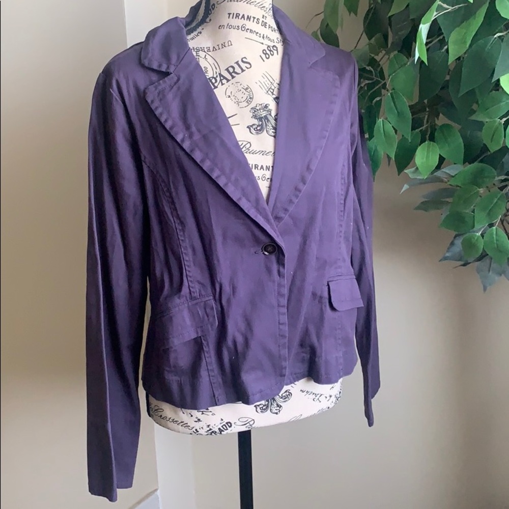 Have & Have Lightweight Purple Blazer Sz L